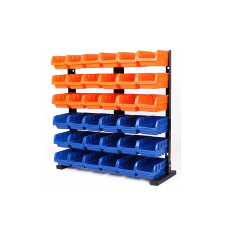 

Semi-Bulk Box Storage Rack with 32 Size Boxes for Easy Garage Organization Tools Organizer Box Parts Rack