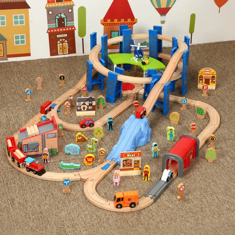 Wooden Train Track Set Kids Wooden Railway Puzzle Slot Transit Wood Rail Transit Wood Train Railway Electric Toy Trains For Kids
Wooden Train Track Set Kids Wooden Railway Puzzle Slot Transit Wood Rail Transit Wood Train Railway Electric Toy Trains For Kids