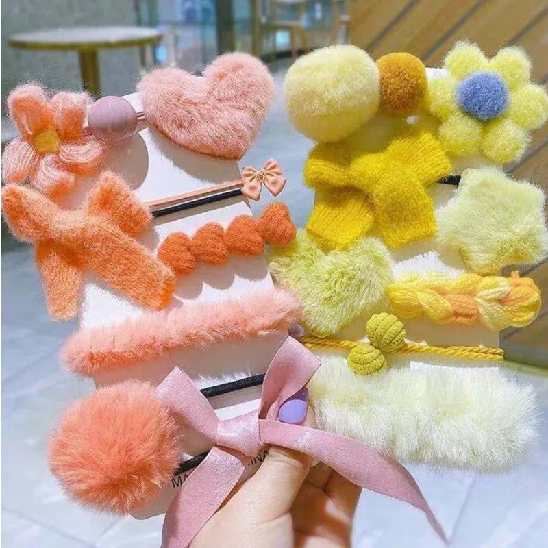 Women Girls Hair Accessories Plush Love Hair Clips Pompom Balls Flower Hair Bows Hairpins Elastic Hair Ties Bands
Women Girls Hair Accessories Plush Love Hair Clips Pompom Balls Flower Hair Bows Hairpins Elastic Hair Ties Bands