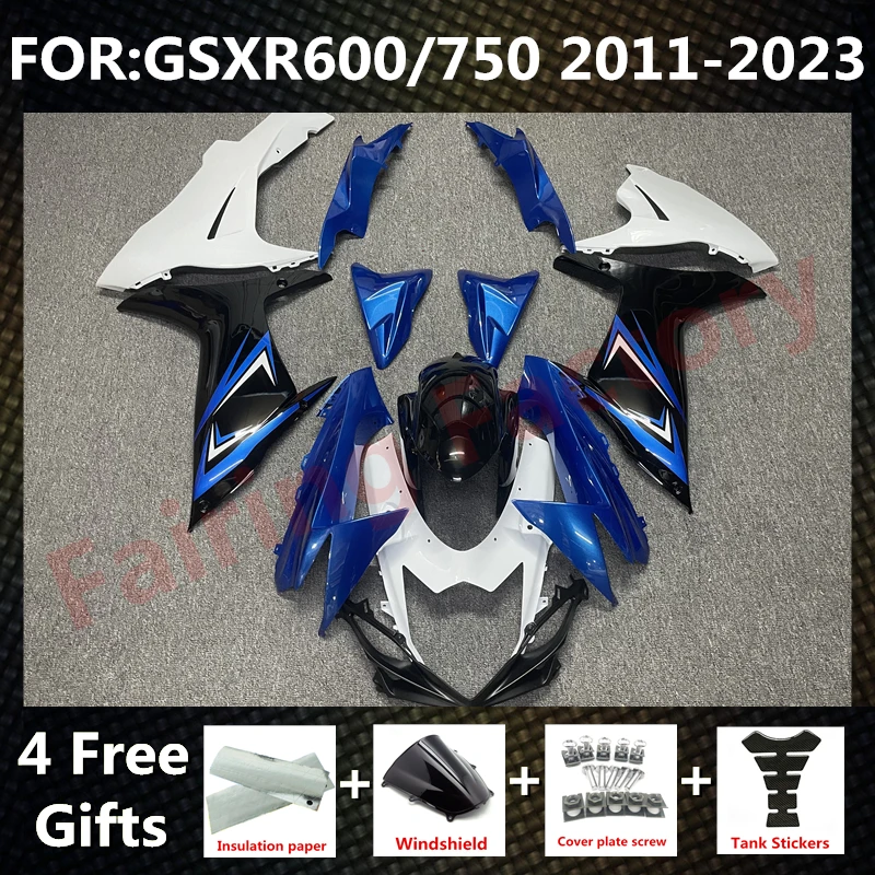 

Fairing kit for GSXR600 750 GSXR 600 GSX-R750 K11 2011 2012 2013 2014 2015 2016 2017 2018 2019 2020 2021 Fairings set blue white