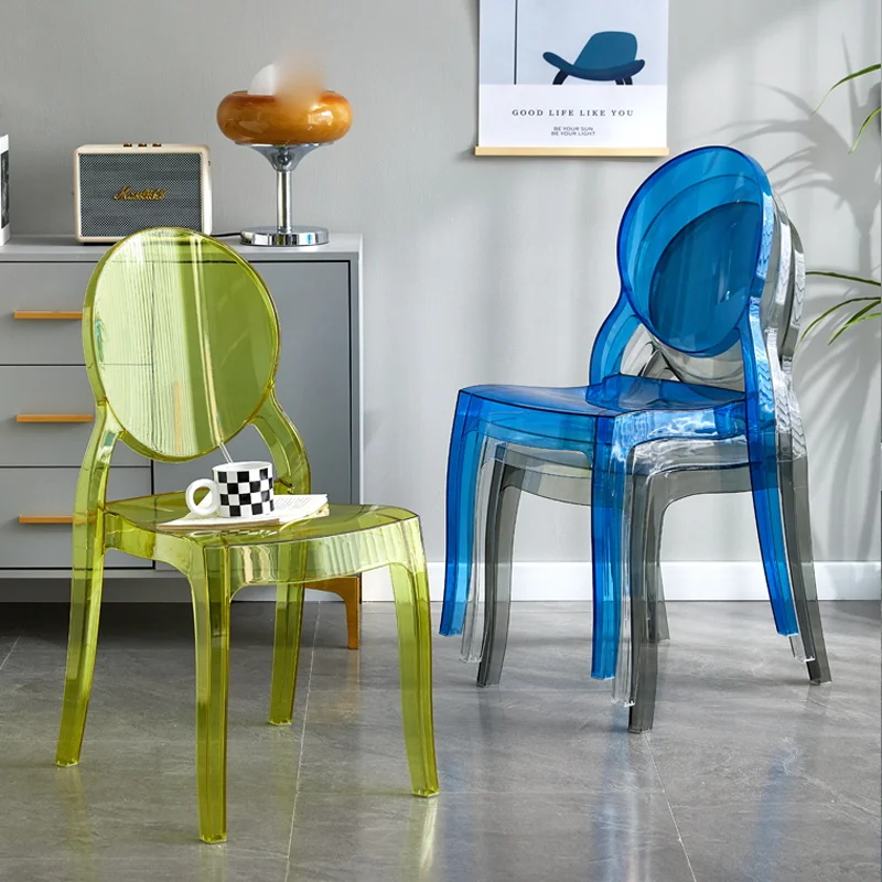 Transparent Plastic Chairs Balcony Silla Makeup Bedroom Office Patio Comfortable Nordic Modern Minimalist Sillas Home Furniture
Transparent Plastic Chairs Balcony Silla Makeup Bedroom Office Patio Comfortable Nordic Modern Minimalist Sillas Home Furniture