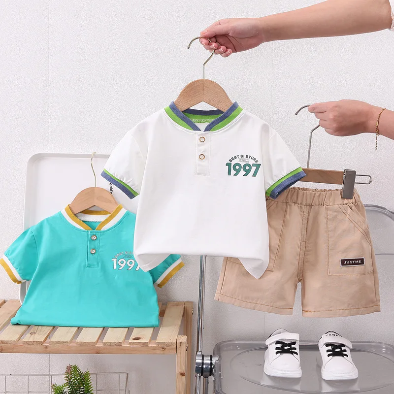 Baby Boys Clothes Set Toddler Letter Print Short Sleeved T-shirt + Pant 2pcs Outfits 2023 Summer 1 To 4Yrs Children's Tracksuit
Baby Boys Clothes Set Toddler Letter Print Short Sleeved T-shirt + Pant 2pcs Outfits 2023 Summer 1 To 4Yrs Children's Tracksuit
