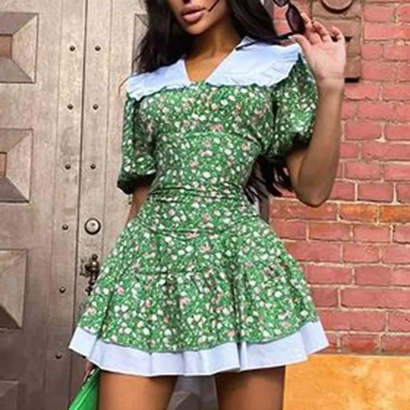 Elina Peter Pan Collar Puff Sleeve Dresses Women Fashion Prairie Chic Mini Dress Women Elegant Printed Dresses Female Ladies
Elina Peter Pan Collar Puff Sleeve Dresses Women Fashion Prairie Chic Mini Dress Women Elegant Printed Dresses Female Ladies
