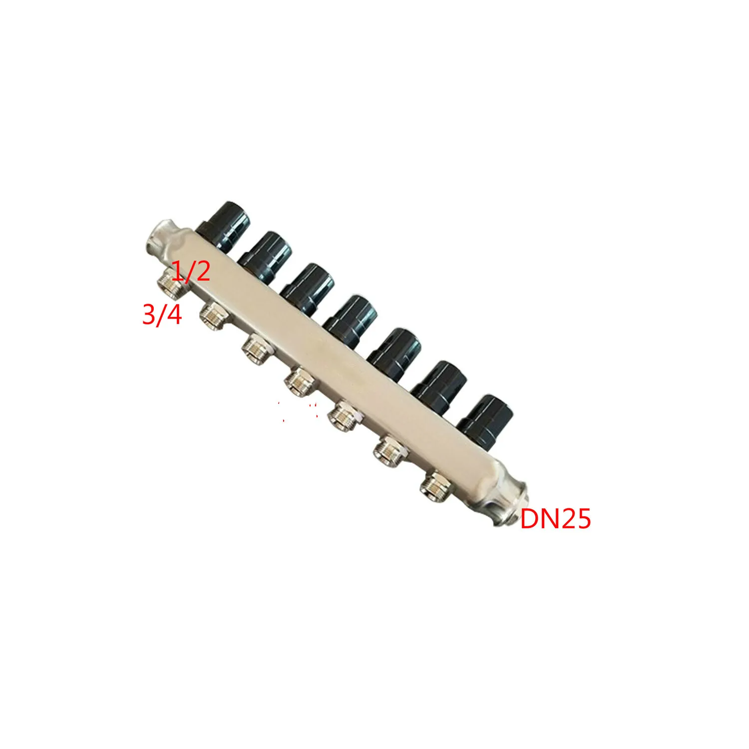 1 "(DN25)* 1/2"(DN15) распределительный коллектор из нержавеющей стали для системы отопления пола (2-10 портов)
1 "(DN25)* 1/2"(DN15) распределительный коллектор из нержавеющей стали для системы отопления пола (2-10 портов)