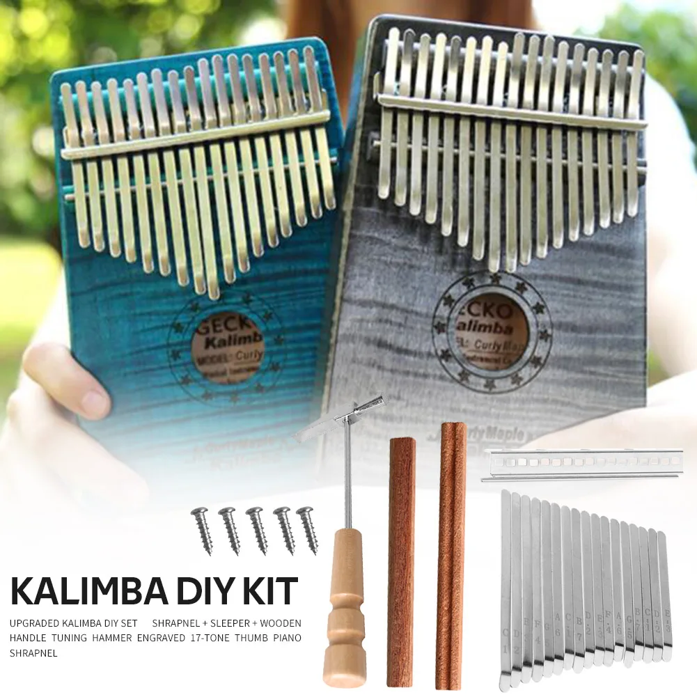 17 Keys Kalimba DIY Parts Key Bridge Tuning Hammer Kit Thumb Piano Accessories for Music Lovers Playing Accessory
17 Keys Kalimba DIY Parts Key Bridge Tuning Hammer Kit Thumb Piano Accessories for Music Lovers Playing Accessory