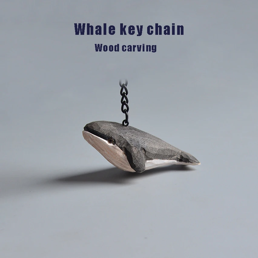 

Christmas Gift Couples The Whale Anime Car Moto Keychain Men Women Y2k Accessories Woodcarving Cheap Items Free Shipping