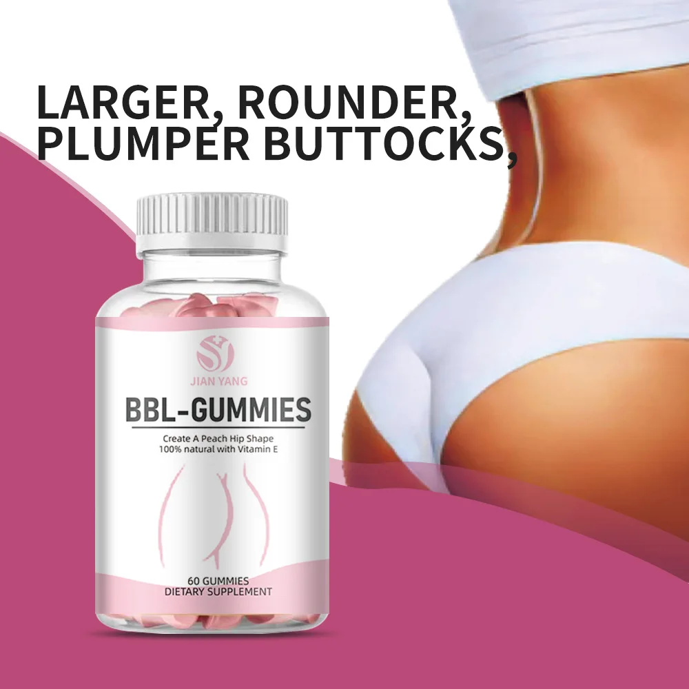 

1 Bottle 60 Pills Female Hip Lifting Soft Candy Delicious Breast Lifting Gum Bigger Rounder Fuller Hips