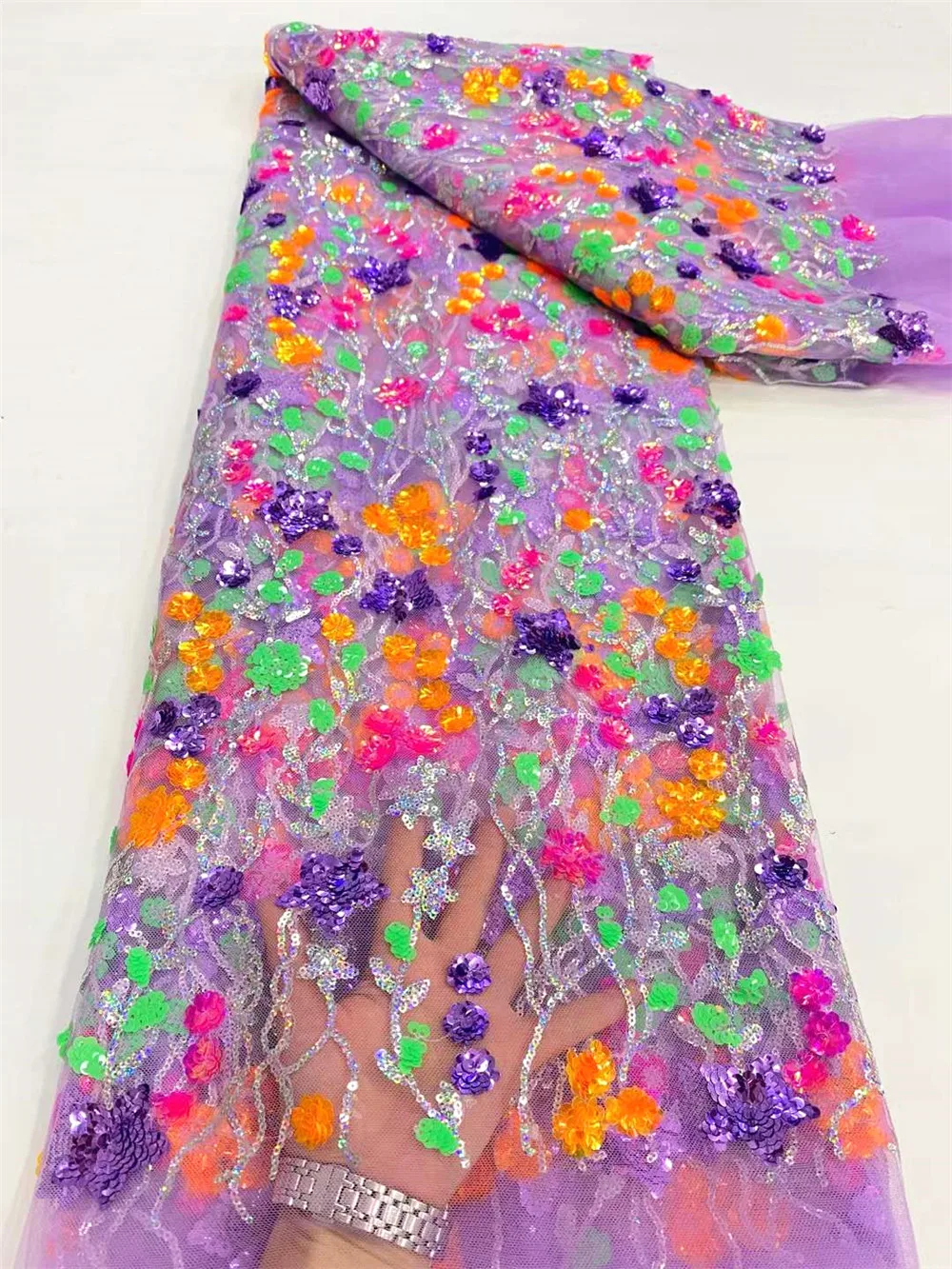 Uifelace African Luxury Skin Soft Mes Embroidery Small Colorful Sequins French Lace Fabric For Nigerian Garment Clothing OR4095
Uifelace African Luxury Skin Soft Mes Embroidery Small Colorful Sequins French Lace Fabric For Nigerian Garment Clothing OR4095