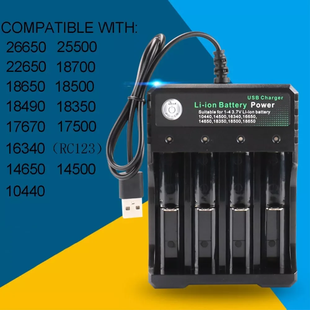 High quality High quality New 4.2V 18650 Charger Li-ion battery USB Independent Charging Portable Electronic 18650 18500 16340 1
High quality High quality New 4.2V 18650 Charger Li-ion battery USB Independent Charging Portable Electronic 18650 18500 16340 1