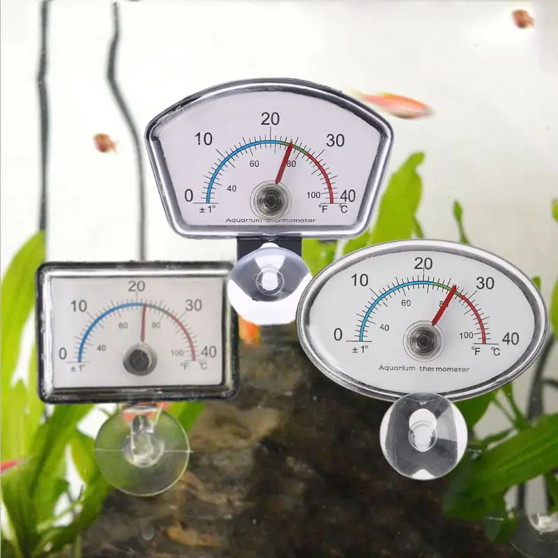 

Aquarium Digital Thermometer Fish Tank Submersible Thermometers Large Numbers No Messy Wires Suck Inside of Terrarium