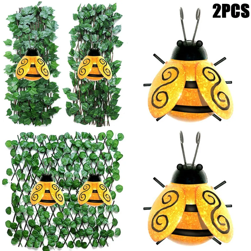 2pcs Metal Bumble Bee Summer Garden Decoration Ornament Wall Art Yellow Insects Animals Miniature Decor
2pcs Metal Bumble Bee Summer Garden Decoration Ornament Wall Art Yellow Insects Animals Miniature Decor