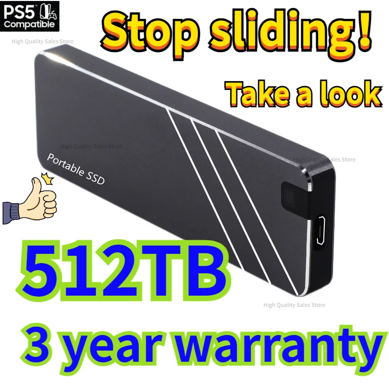 500TB 2023 Mini Portable SSD Type-C/USB3.1 8TB External Mobile Solid State Drive High Speed 2TB 1TB Hard Drive Laptop Hard Drive
500TB 2023 Mini Portable SSD Type-C/USB3.1 8TB External Mobile Solid State Drive High Speed 2TB 1TB Hard Drive Laptop Hard Drive