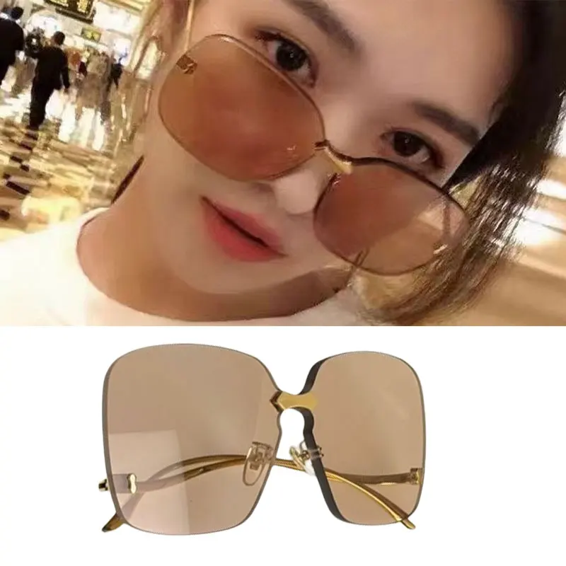 

2022Oversized Square Frame Sunglasses Attract Eyeballs Women Sunglasses Luxury Brand Sun Glasses European New Fashion UV400 Eyew