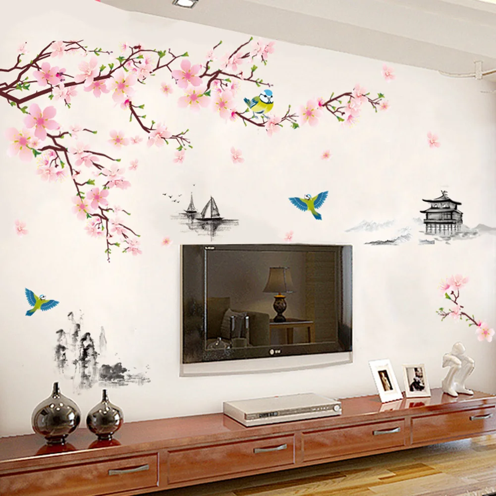 Ink Painting Peach Blossom Landscape Wall Sticker Chinese Style Wallpaper Living Room Sofa Background Decoration Home Stickers
Ink Painting Peach Blossom Landscape Wall Sticker Chinese Style Wallpaper Living Room Sofa Background Decoration Home Stickers