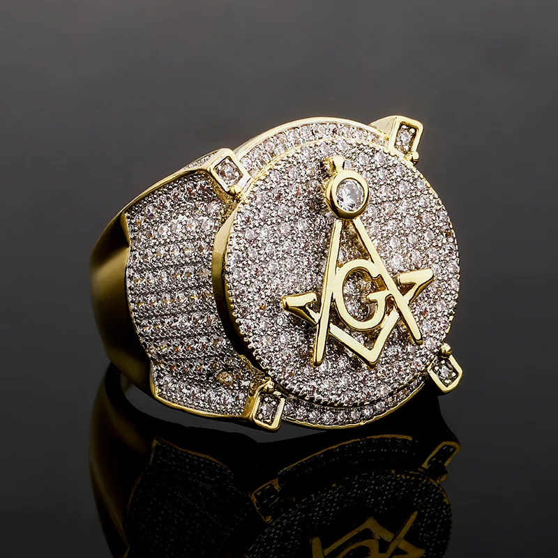 Vintage AG Freemasonry Ring Full of Zircon Personality Hip-hop Men's Ring
Vintage AG Freemasonry Ring Full of Zircon Personality Hip-hop Men's Ring