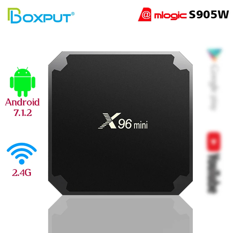 

BOXPUT X96 mini Smart TV BOX Android 7.1 X96 2GB/16GB Amlogic S905W Quad Core support 4K 30tps 2.4GHz WiFi x96mini Set top box