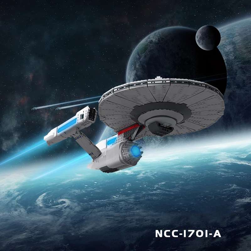 

Moc Space Movie Treks Spaceship U.S.S Enterprise NCC-1701-A Heavy Cruiser 2830pcs Model Building Blocks Toy for Children