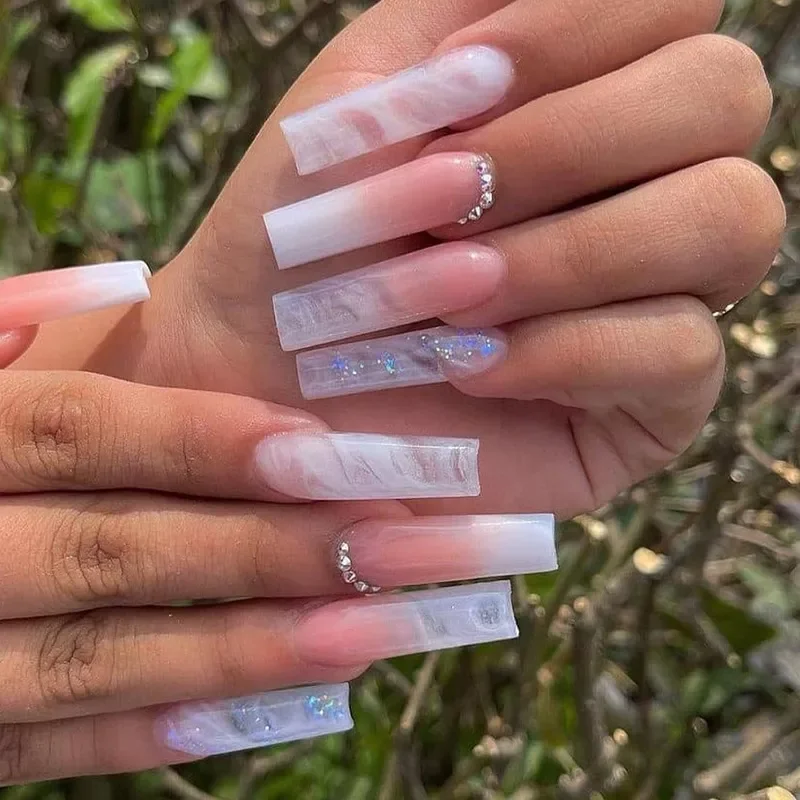 24pcs/box fake nails with Glue Detachable Long Ballerina False Nails With Design Wearable Fake Nails Full Cover Nail Tips tools
24pcs/box fake nails with Glue Detachable Long Ballerina False Nails With Design Wearable Fake Nails Full Cover Nail Tips tools