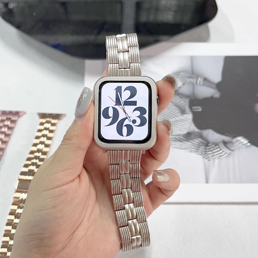 Diamond Case+Metal Strap for Apple Watch Band 8 7 6 5 4 Se 45mm 41 44mm 40mm Women Bracelet for Iwatch Ultra 49mm 42mm Wristband
Diamond Case+Metal Strap for Apple Watch Band 8 7 6 5 4 Se 45mm 41 44mm 40mm Women Bracelet for Iwatch Ultra 49mm 42mm Wristband
