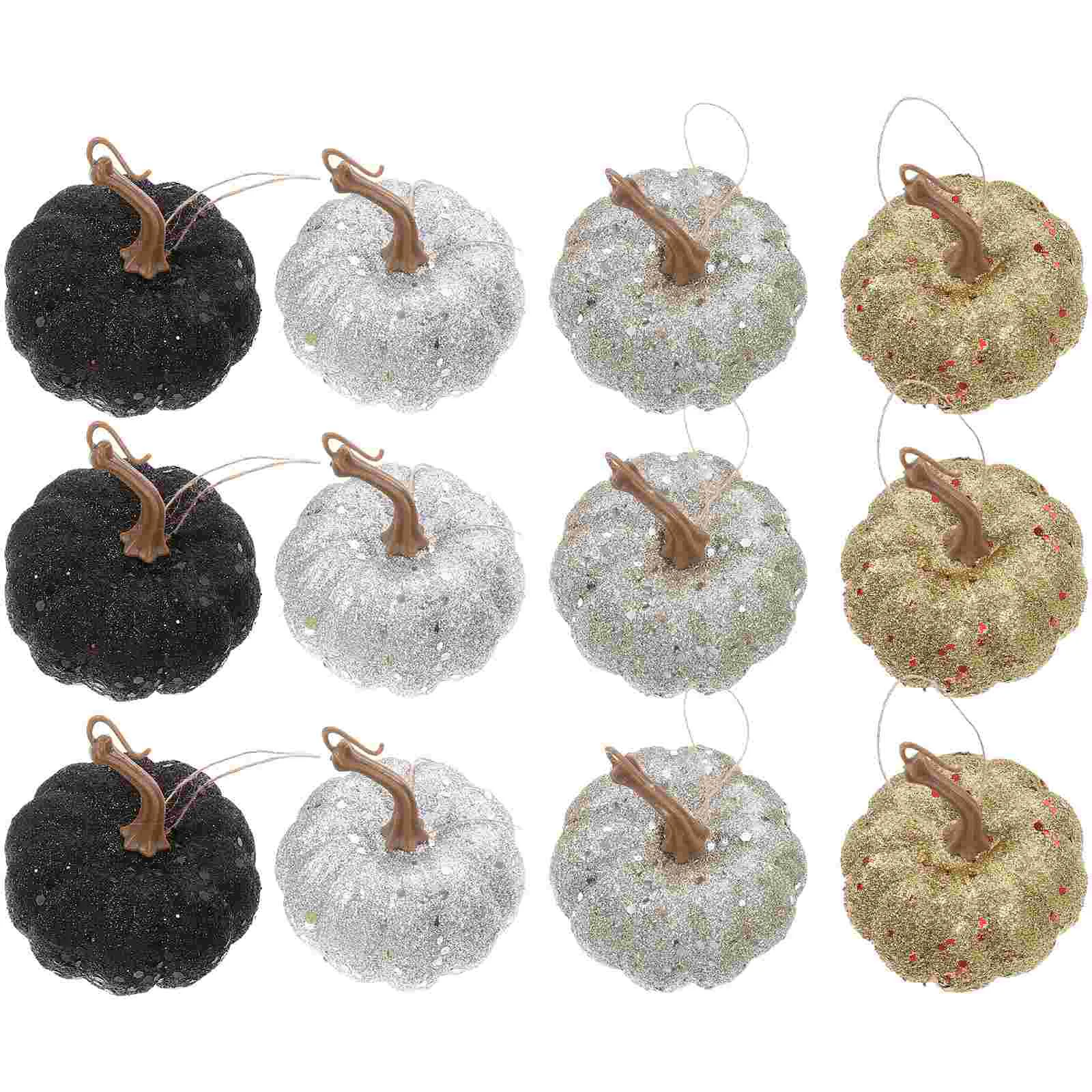 12 Pcs Fake Pumpkin Ornaments Halloween Decorations Artificial Sparkling Pumpkins Bedroom Fall Harvest
12 Pcs Fake Pumpkin Ornaments Halloween Decorations Artificial Sparkling Pumpkins Bedroom Fall Harvest