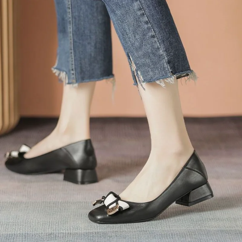 Heeled Shoes for Women 2023 Summer New Butterfly Knot Chunky Heel Women's Shoes Fashion Square Toe Shallow Office Ladies Pumps
Heeled Shoes for Women 2023 Summer New Butterfly Knot Chunky Heel Women's Shoes Fashion Square Toe Shallow Office Ladies Pumps