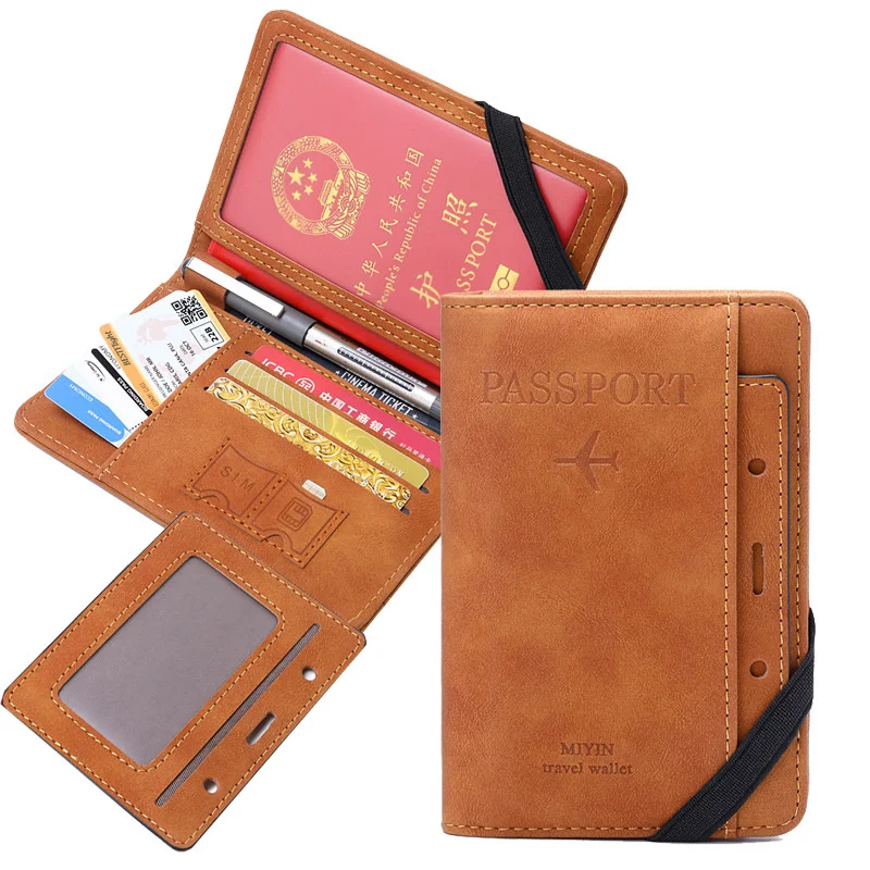 Elastic Band Leather Passport Cover RFID Blocking for Cards Travel Passport Holder Wallet Document Organizer Case Men Women
Elastic Band Leather Passport Cover RFID Blocking for Cards Travel Passport Holder Wallet Document Organizer Case Men Women