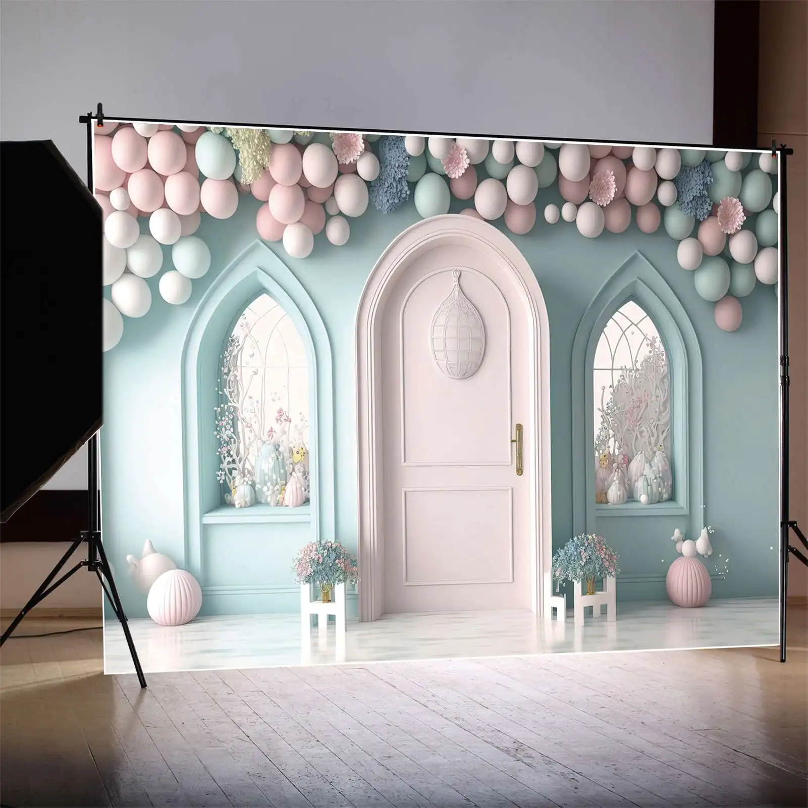 MOON.QG Backdrop Customized Happy Birthday Banner Door Window Decoration Circle Balloon Flower Background Party Prop Photo Booth
MOON.QG Backdrop Customized Happy Birthday Banner Door Window Decoration Circle Balloon Flower Background Party Prop Photo Booth