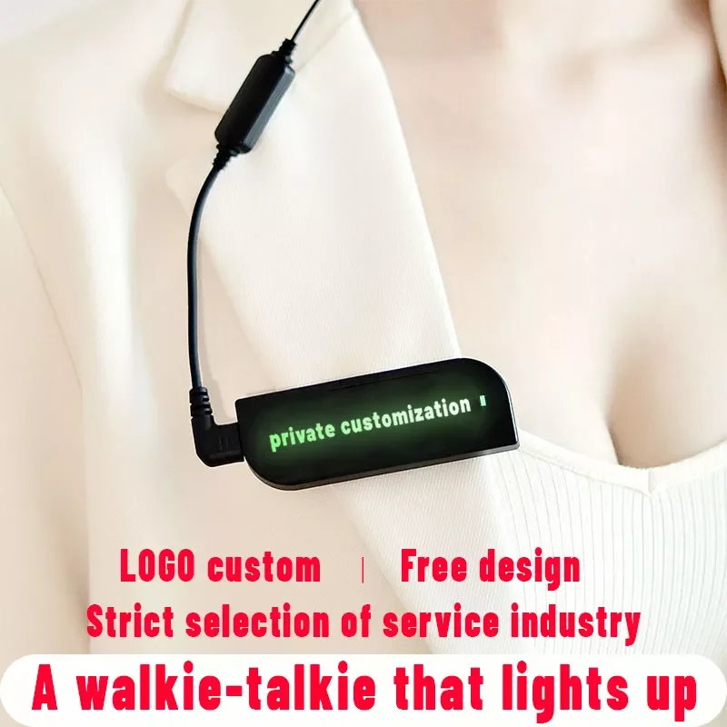 DIY private customization Light-emitting breastplate Rechargeable Mini Walkie Talkie Two Way Radio Pация with Earpiece 2pcs
DIY private customization Light-emitting breastplate Rechargeable Mini Walkie Talkie Two Way Radio Pация with Earpiece 2pcs
