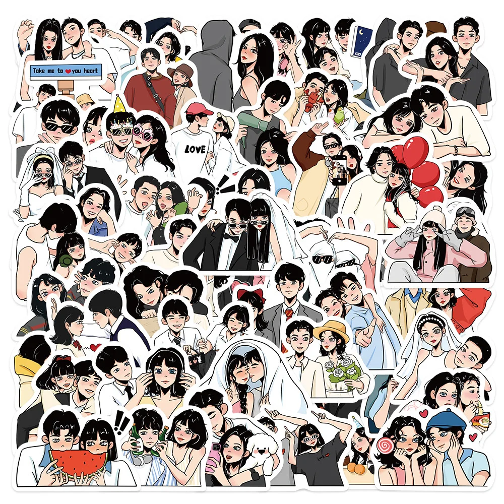 10/30/60PCS Sweet Couple Cartoon Avatar Sticker DIY Phone Laptop Luggage Skateboard Graffiti Decals Fun for Kid Toy
10/30/60PCS Sweet Couple Cartoon Avatar Sticker DIY Phone Laptop Luggage Skateboard Graffiti Decals Fun for Kid Toy