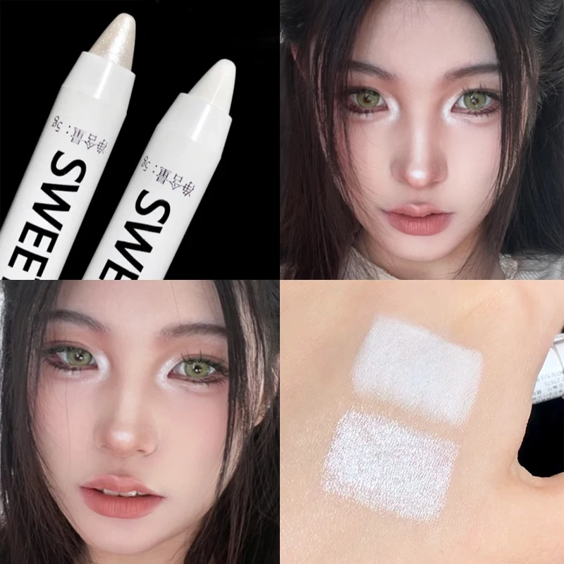 Waterproof Shiny Highlighter Pen Eyes Makeup Pearlescent White Long Lasting Brightening Lying Silkworm Eyeshadow Stick Makeup 
Waterproof Shiny Highlighter Pen Eyes Makeup Pearlescent White Long Lasting Brightening Lying Silkworm Eyeshadow Stick Makeup