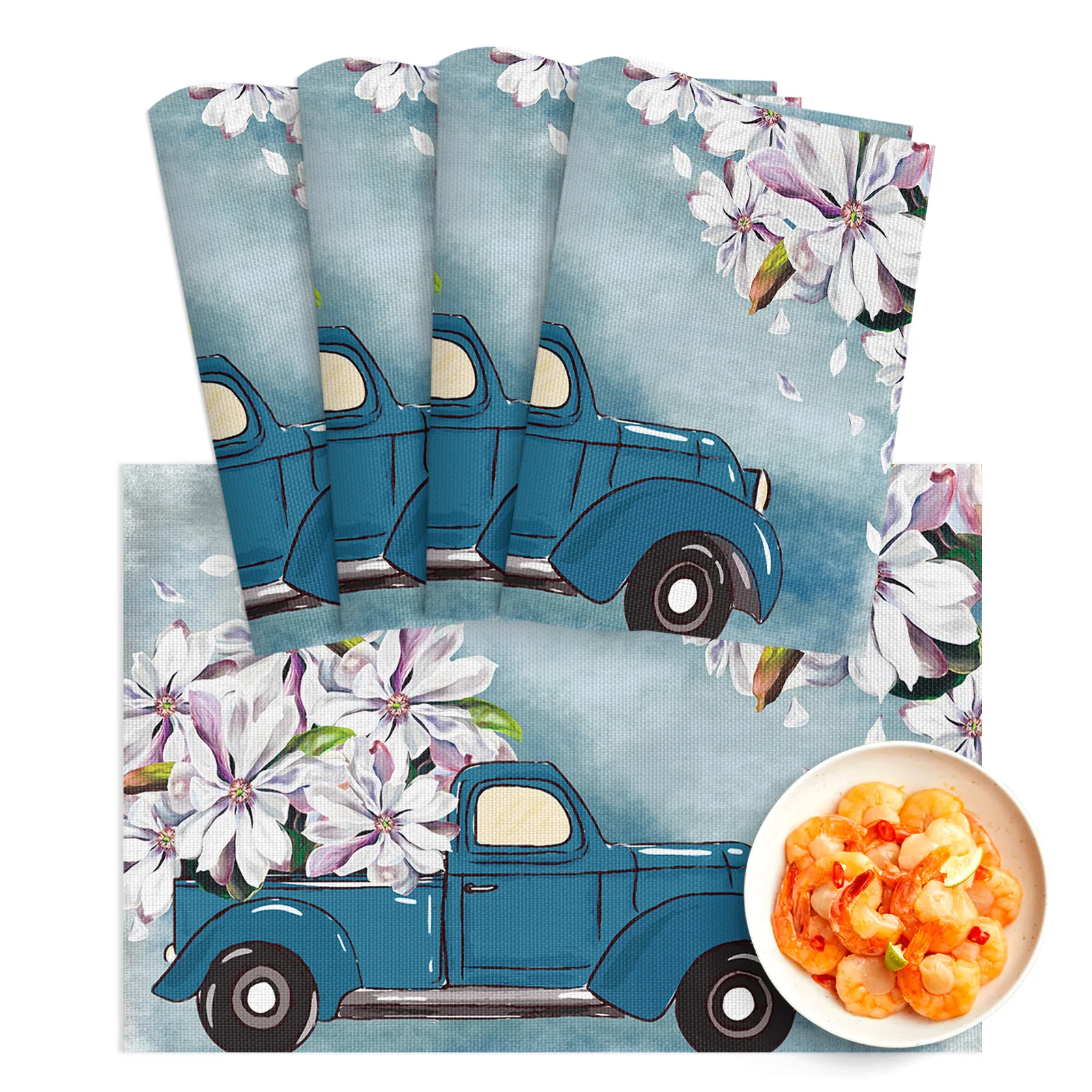 4/6Pcs PVC Placemats Oil Painting Texture White Magnolia Flower Truck Dining Disc Pads Bowl Coasters Plate Kitchen Table Mats
4/6Pcs PVC Placemats Oil Painting Texture White Magnolia Flower Truck Dining Disc Pads Bowl Coasters Plate Kitchen Table Mats