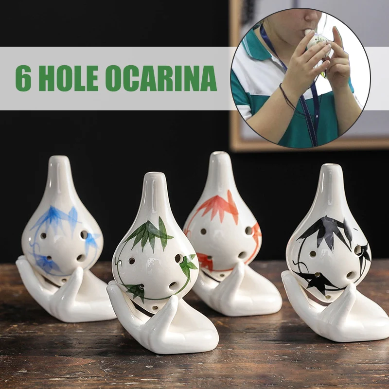 Hot Chinese Style Professional 6 Hole Ocarina Alto Ac Key Flute Musical Instrument Ceramic Exquisite Porcelain Ocarina Beginner
Hot Chinese Style Professional 6 Hole Ocarina Alto Ac Key Flute Musical Instrument Ceramic Exquisite Porcelain Ocarina Beginner