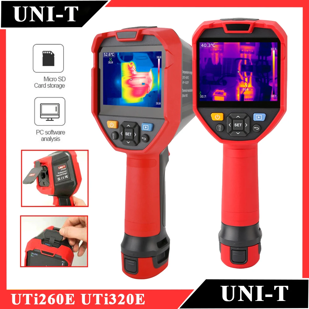UNI-T UTI260E UTI320E Thermal Camera Infrared Thermal Imager 3.5'' Professional Thermographic Camera Resolution 256x192 320x240
UNI-T UTI260E UTI320E Thermal Camera Infrared Thermal Imager 3.5'' Professional Thermographic Camera Resolution 256x192 320x240
