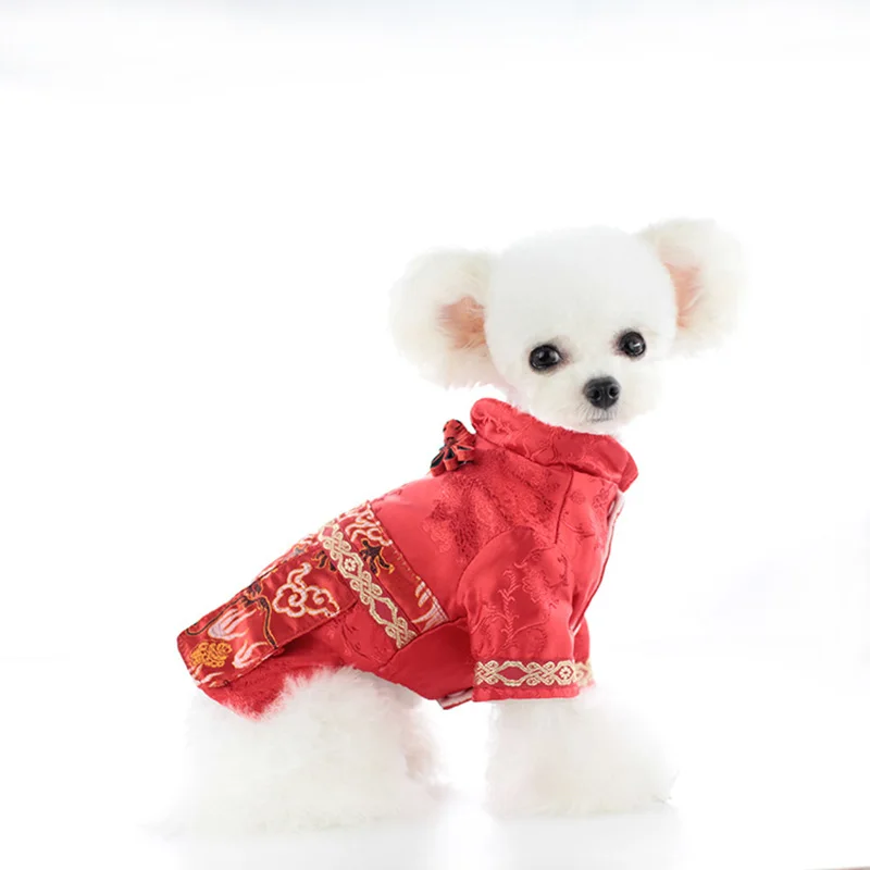 Pet Chinese New Year Costumes Maltese Apparel Poodle Pomeranian Chihuahua Yorkshire Puppy Outfit Cute Dog Tang Suit Warm Coat
Pet Chinese New Year Costumes Maltese Apparel Poodle Pomeranian Chihuahua Yorkshire Puppy Outfit Cute Dog Tang Suit Warm Coat