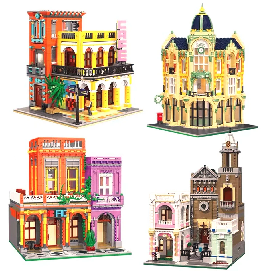 Mini Street View Church Restaurant Post Office Coffee Shop Building Blocks City Architecture Model House Bricks Toy For Children
Mini Street View Church Restaurant Post Office Coffee Shop Building Blocks City Architecture Model House Bricks Toy For Children