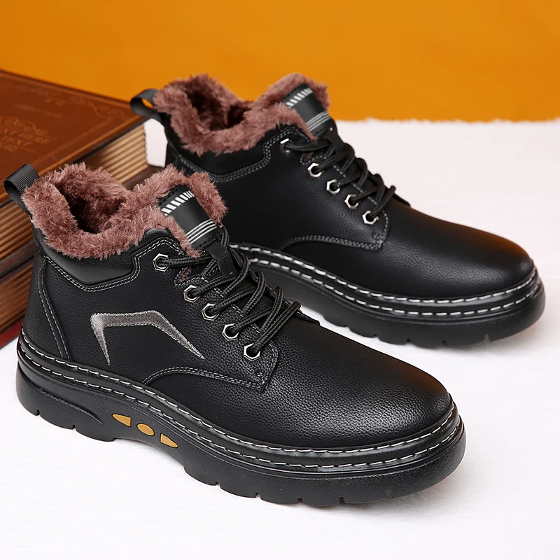Men's Cotton Shoes Genuine Leather 2022 Winter New Soft Bottom Anti-skid Mid Top Plush Warm Outdoor Damp Shoes Martin Boots
Men's Cotton Shoes Genuine Leather 2022 Winter New Soft Bottom Anti-skid Mid Top Plush Warm Outdoor Damp Shoes Martin Boots