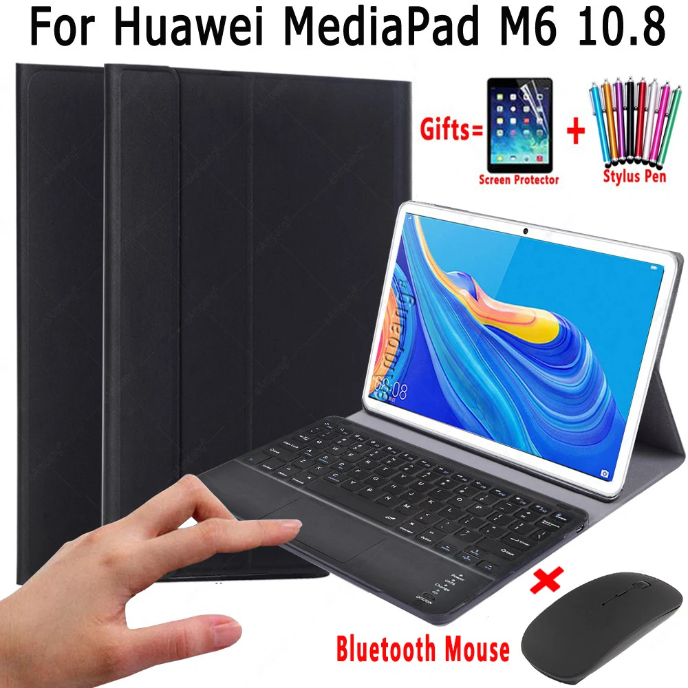 Touchpad Keyboard Case For Huawei MediaPad M6 10.8 Detachable Magnet BT 3.0 Trackpad Keyboard Russian Spanish Arabic Keyboard
Touchpad Keyboard Case For Huawei MediaPad M6 10.8 Detachable Magnet BT 3.0 Trackpad Keyboard Russian Spanish Arabic Keyboard
