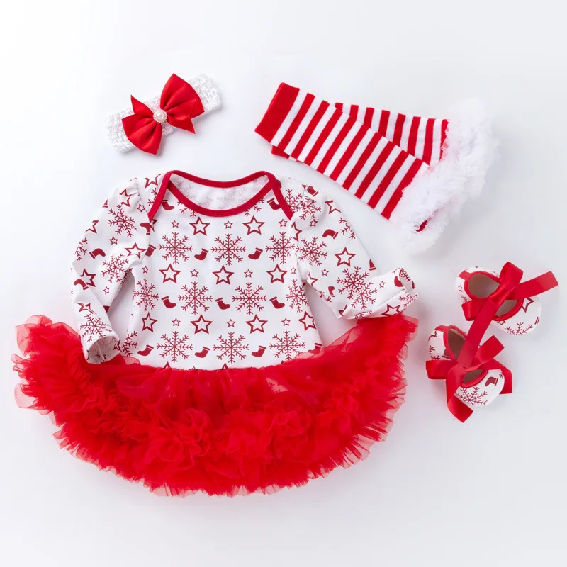 Christmas Baby Clothes Long Sleeve Newborn Romper Dress Girls Clothes 4pcs Set New Year Infant Costume Party Holiday Baby Gifts
Christmas Baby Clothes Long Sleeve Newborn Romper Dress Girls Clothes 4pcs Set New Year Infant Costume Party Holiday Baby Gifts