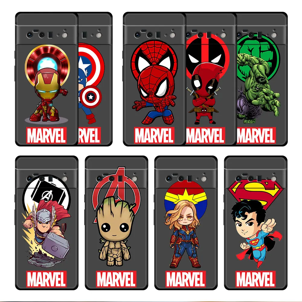 

Soft Marvel Hero Captain America Celular Silicone Cell Case for Google Pixel 5G 3 6 Pro 4 XL 4a 5a 5 3XL 4G 6Pro 4XL