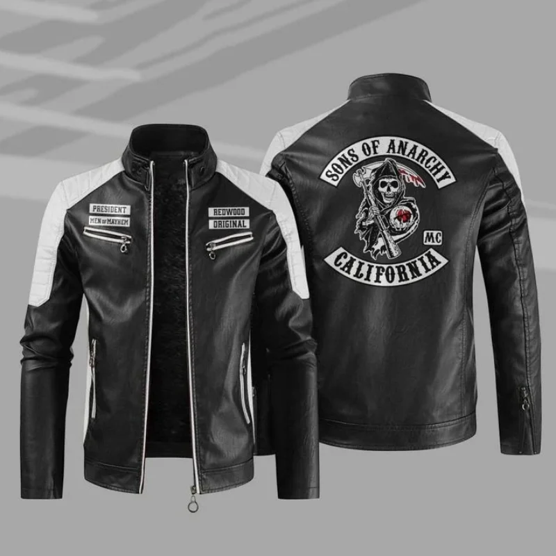 2023 New Winter Men's Sons Of Anarchy Logo Jacket Fashion Zipper Jacket Outwear Keep Warm Leather Man Coat 4 Colors
2023 New Winter Men's Sons Of Anarchy Logo Jacket Fashion Zipper Jacket Outwear Keep Warm Leather Man Coat 4 Colors