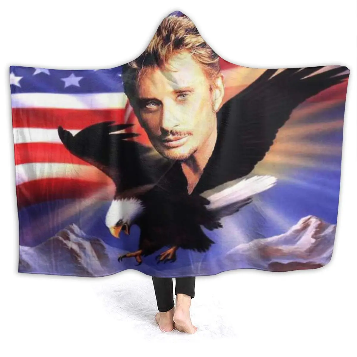 Johnny Hallyday 3d printed Hooded Blanket Adult colorful child Sherpa Wearable Blanket Microfiber Bedding style
Johnny Hallyday 3d printed Hooded Blanket Adult colorful child Sherpa Wearable Blanket Microfiber Bedding style