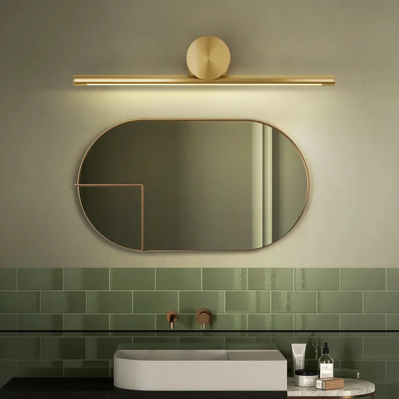 All Copper Mirror Led Front Light Bathroom Bathroom Mirror Cabinet Special Wall Lights Minimalist Led Makeup Lamp Mirror Lamps
All Copper Mirror Led Front Light Bathroom Bathroom Mirror Cabinet Special Wall Lights Minimalist Led Makeup Lamp Mirror Lamps