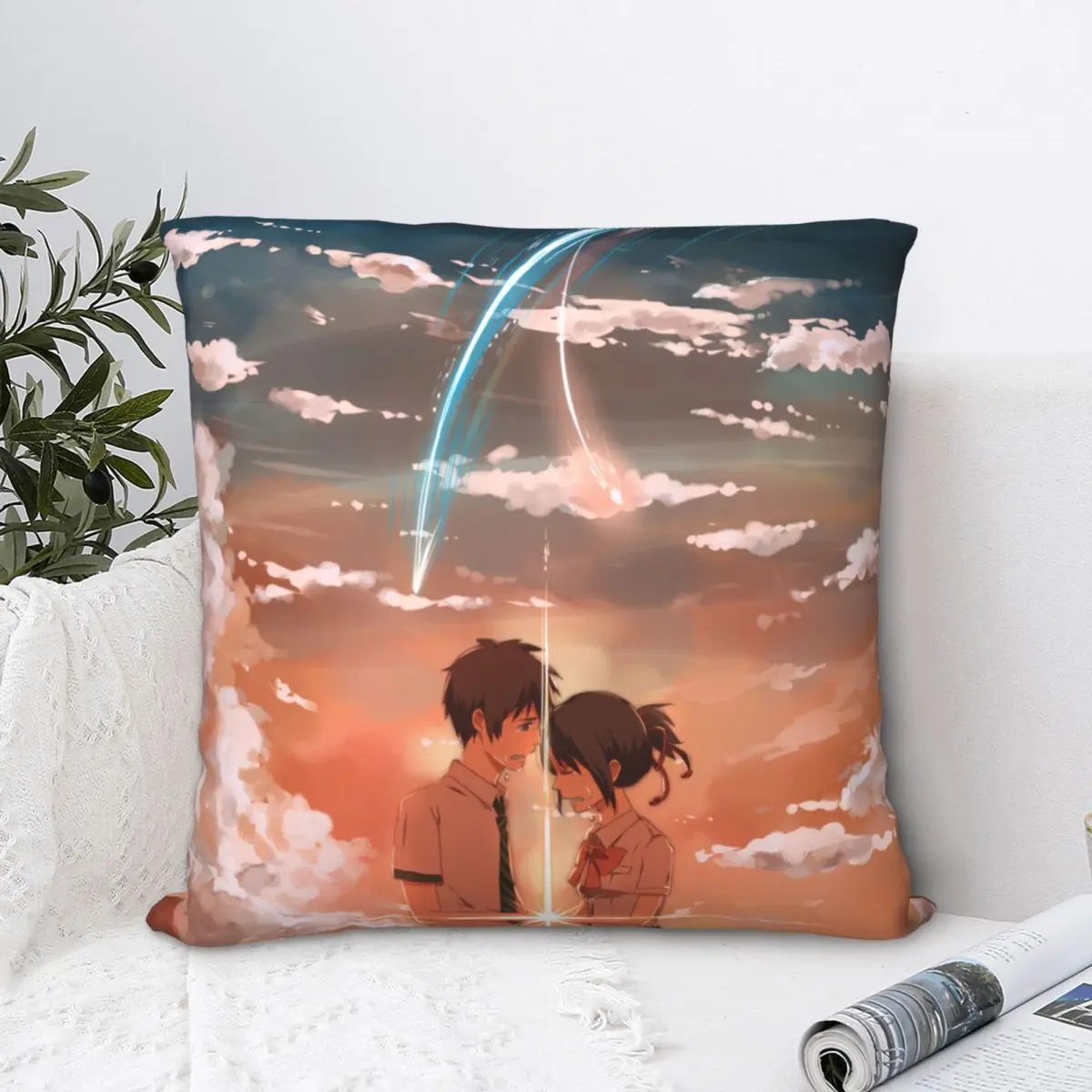 Your Name Pillowcase Soft Polyester Cushion Cover Decorative Kimi no Na Wa Anime Throw Pillow Case Cover Bedroom Square 45*45cm
Your Name Pillowcase Soft Polyester Cushion Cover Decorative Kimi no Na Wa Anime Throw Pillow Case Cover Bedroom Square 45*45cm