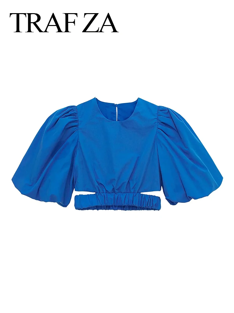 TRAF ZA Navy Blue Trend Cotton Skin-Friendly Women's Top Fashion Premium Puff Sleeve Elastic Waist Short Ladies Clothing NEW
TRAF ZA Navy Blue Trend Cotton Skin-Friendly Women's Top Fashion Premium Puff Sleeve Elastic Waist Short Ladies Clothing NEW