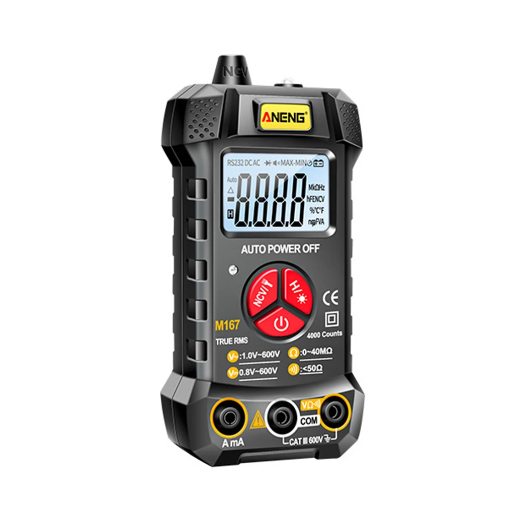 ANENG Multimeter True RMS Meter Digital 4000 Counts Capacitance Tester Electrical Battery Operated Detector Voltmeter
ANENG Multimeter True RMS Meter Digital 4000 Counts Capacitance Tester Electrical Battery Operated Detector Voltmeter