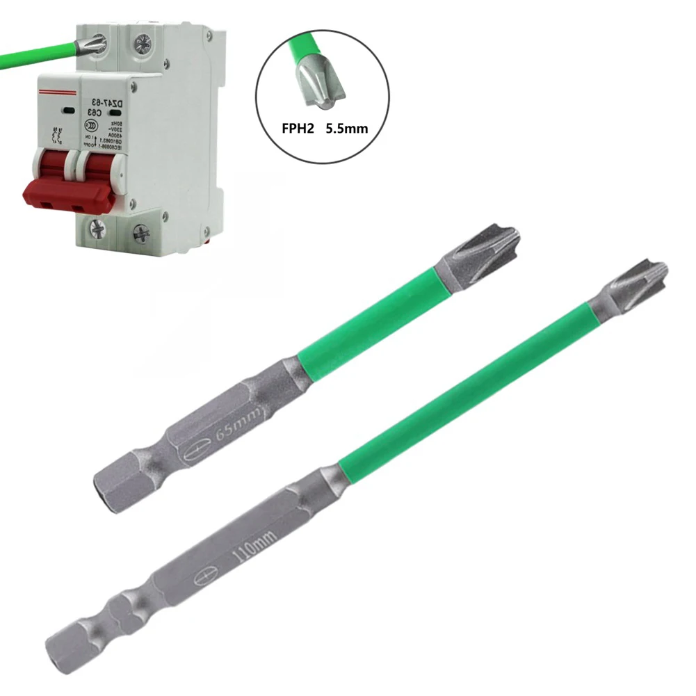 1/2pcs 65mm 110mm Magnetic Special Cross Screwdriver Bit Batch Head Nutdrivers FPH2 For Socket Switch Electrician Power Tool
1/2pcs 65mm 110mm Magnetic Special Cross Screwdriver Bit Batch Head Nutdrivers FPH2 For Socket Switch Electrician Power Tool