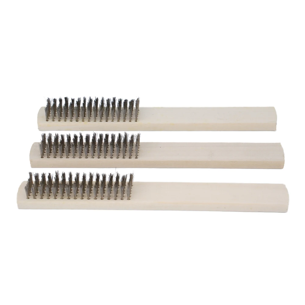 3Pcs Stainless Steel Wire Brush Wood Handle Wire Brush Rust Removal 8.07Inch Drill Brush Cleaning Brush Brosse Tool Accessories
3Pcs Stainless Steel Wire Brush Wood Handle Wire Brush Rust Removal 8.07Inch Drill Brush Cleaning Brush Brosse Tool Accessories