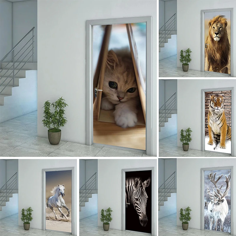 3D Animal Door Paste Home Decoration Living Room Bedroom Wallpaper Transformation Waterproof Self-adhesive PVC Wallpaper
3D Animal Door Paste Home Decoration Living Room Bedroom Wallpaper Transformation Waterproof Self-adhesive PVC Wallpaper
