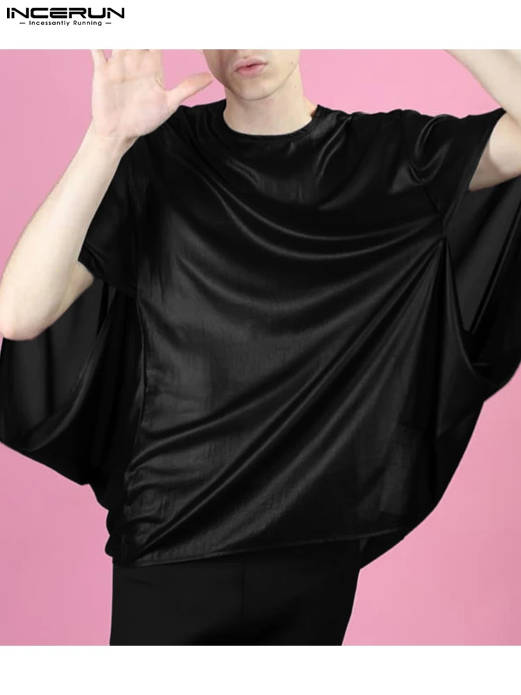 American Style Men's Light Loose T-shirts Casual Party Shows Male Solid Comfortable Bat Sleeve Camiseta S-5XL INCERUN Tops 2022
American Style Men's Light Loose T-shirts Casual Party Shows Male Solid Comfortable Bat Sleeve Camiseta S-5XL INCERUN Tops 2022