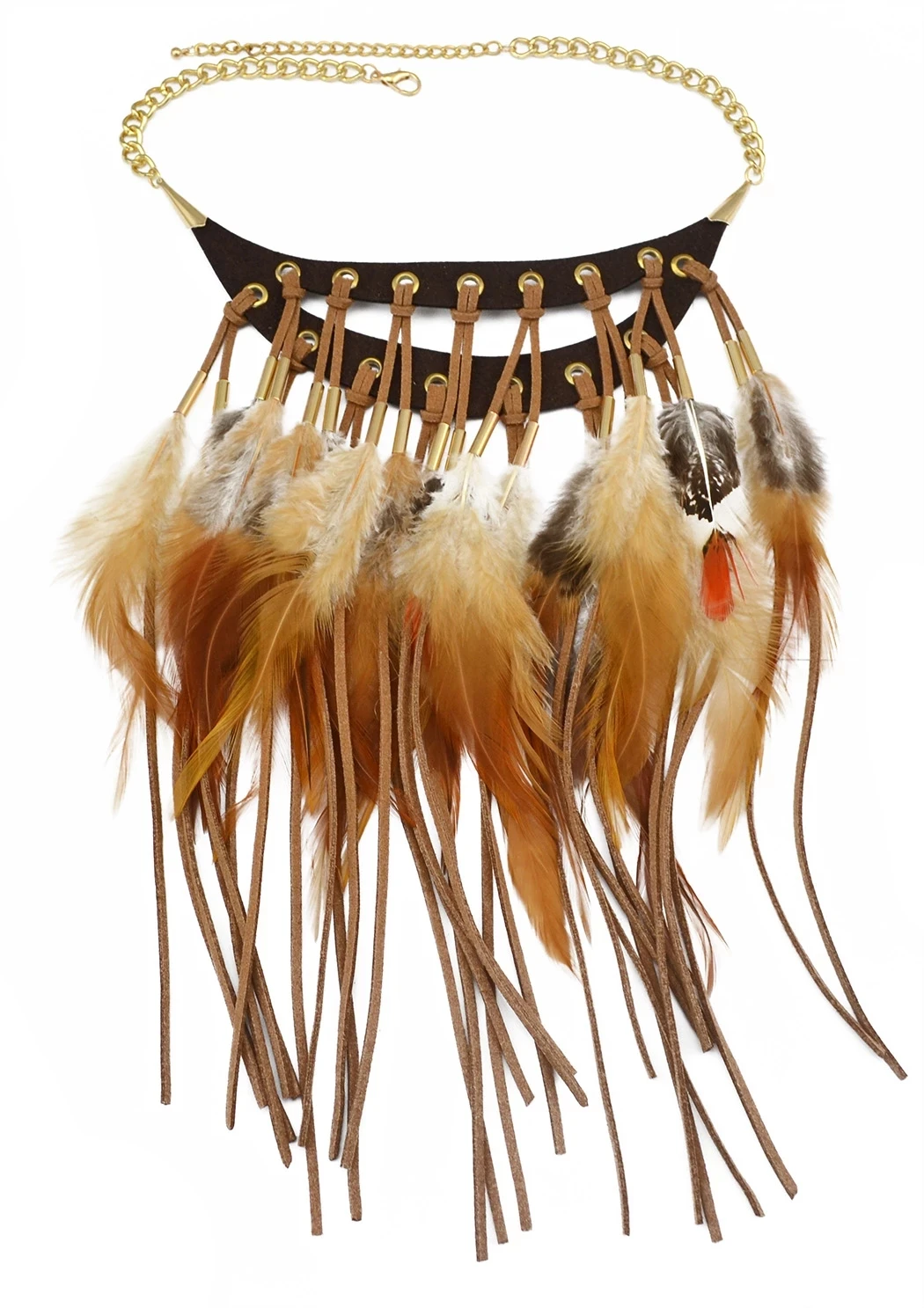Ethnic Bohemian Exaggerated Feather Collar Necklaces for Women Men Halloween Cosplay Big Feather Choker Necklaces Indian Gypsy
Ethnic Bohemian Exaggerated Feather Collar Necklaces for Women Men Halloween Cosplay Big Feather Choker Necklaces Indian Gypsy